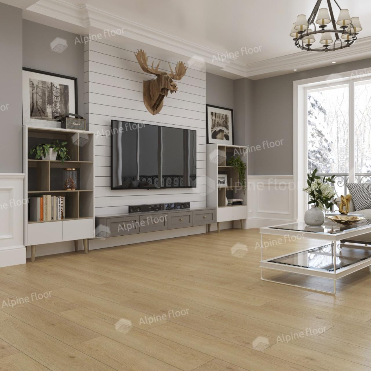 Кварцвинил Alpine Floor Ultra Eco 5-37 Дуб Марципановый