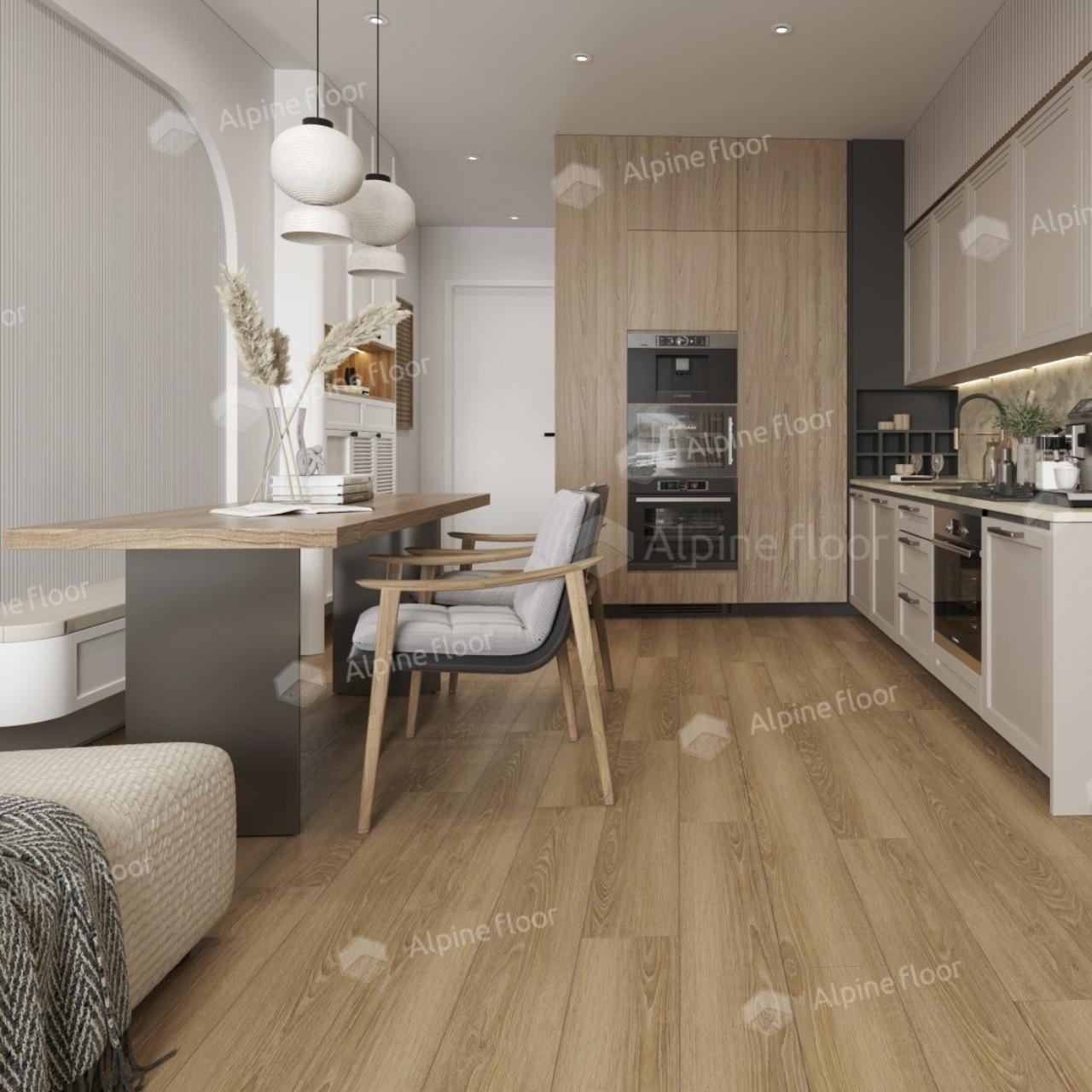Кварцвинил Alpine Floor Ultra Eco 5-38 Дуб Сантана